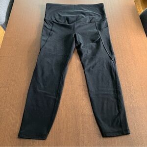 GAP Active Fit Maternity Black Exercise Yoga Pants Leggings Pockets